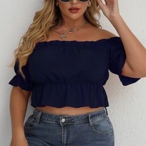 Off the shoulder ruffle top